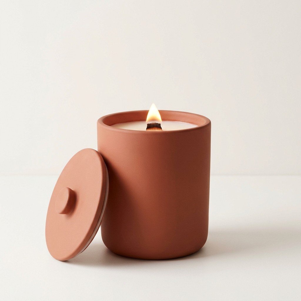 Scented Candle in Ceramic Jar