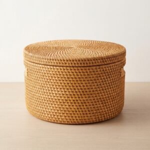 Woven Rattan Storage Basket